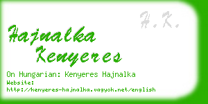 hajnalka kenyeres business card